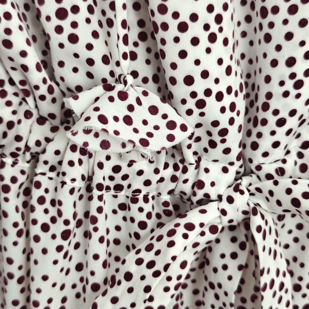 Misa Los Angeles Nehda Ruffle Dress Size Large Purple Polka Dot Boho Flirty - Picture 6 of 13
